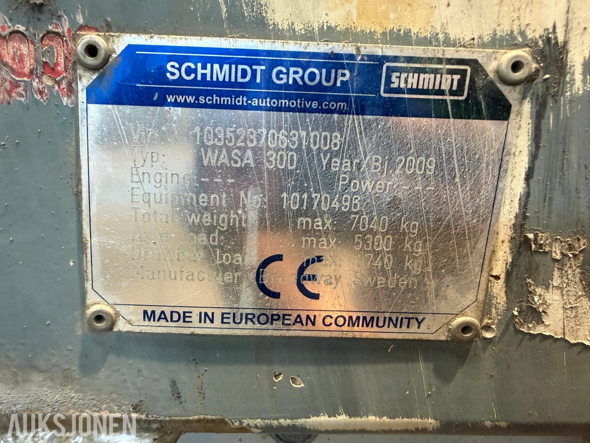 2009 Schmidt Wasa 300 feiemaskin