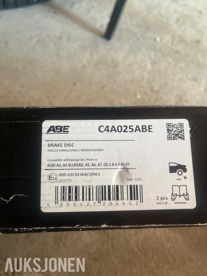Nye ABE bremsedeler til Audi – skiver og klosser
