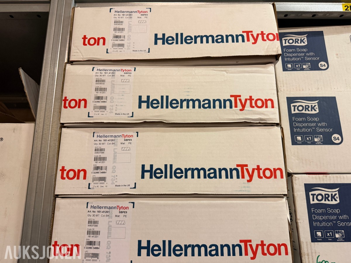 HELLERMANNTYTON SBPE9 SPIRALBESKYTTELSE – 4 UBRUKTE PAKKER / TOTALT 120 METER