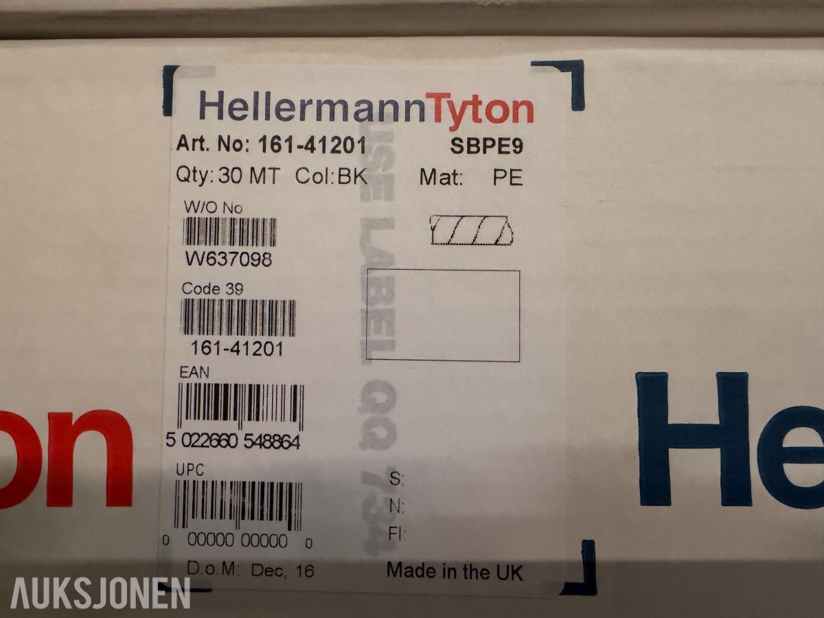 HELLERMANNTYTON SBPE9 SPIRALBESKYTTELSE – 4 UBRUKTE PAKKER / TOTALT 120 METER