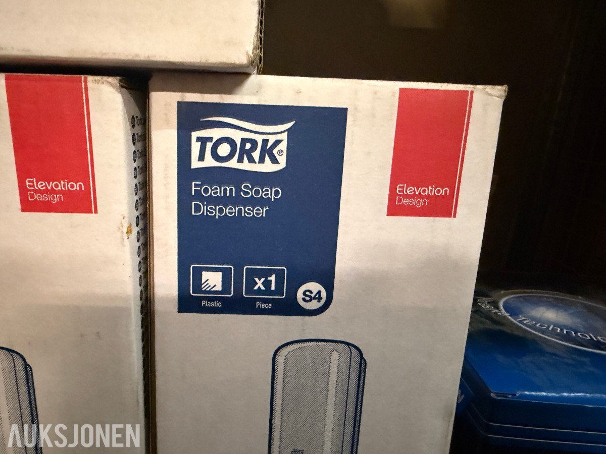 5 STK TORK S4 SKUMSÅPEDISPENSERE – NYE I ESKE