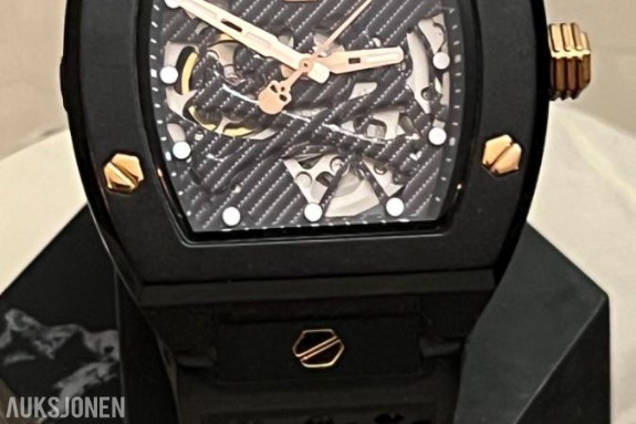 Klokke - Philipp Plein The $keleton Ecoceramic Herreklokke (Modell: PWVBA0523) – Karbon detaljer & Fullsett