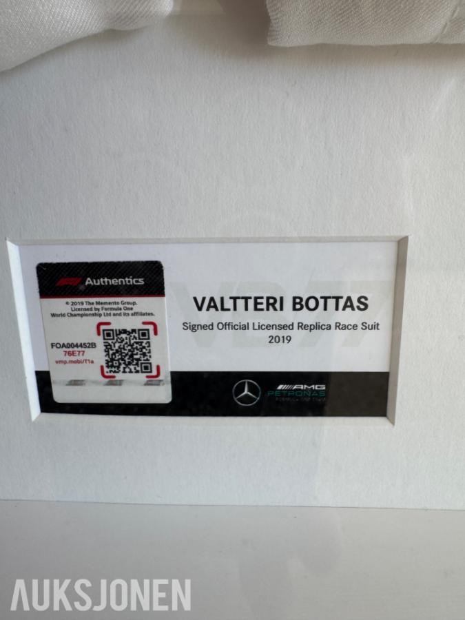 2019 Valtteri Bottas 2019 Signed Replica Race Suit