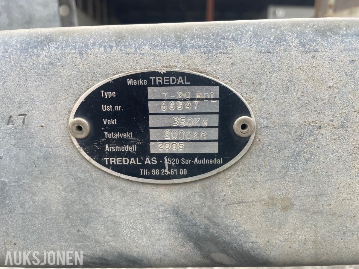 Tredal T-20 BBL Boggietilhenger - Rep-objekt.