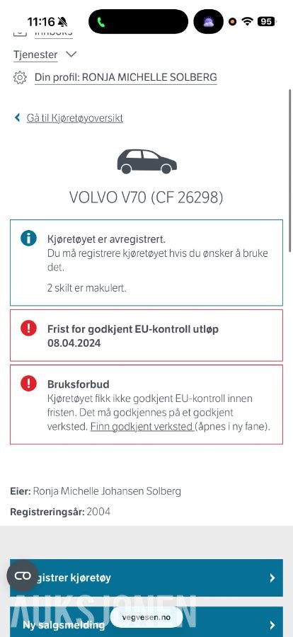 2004 Volvo V70 2.0 179hk automat skinnseter rep objekt