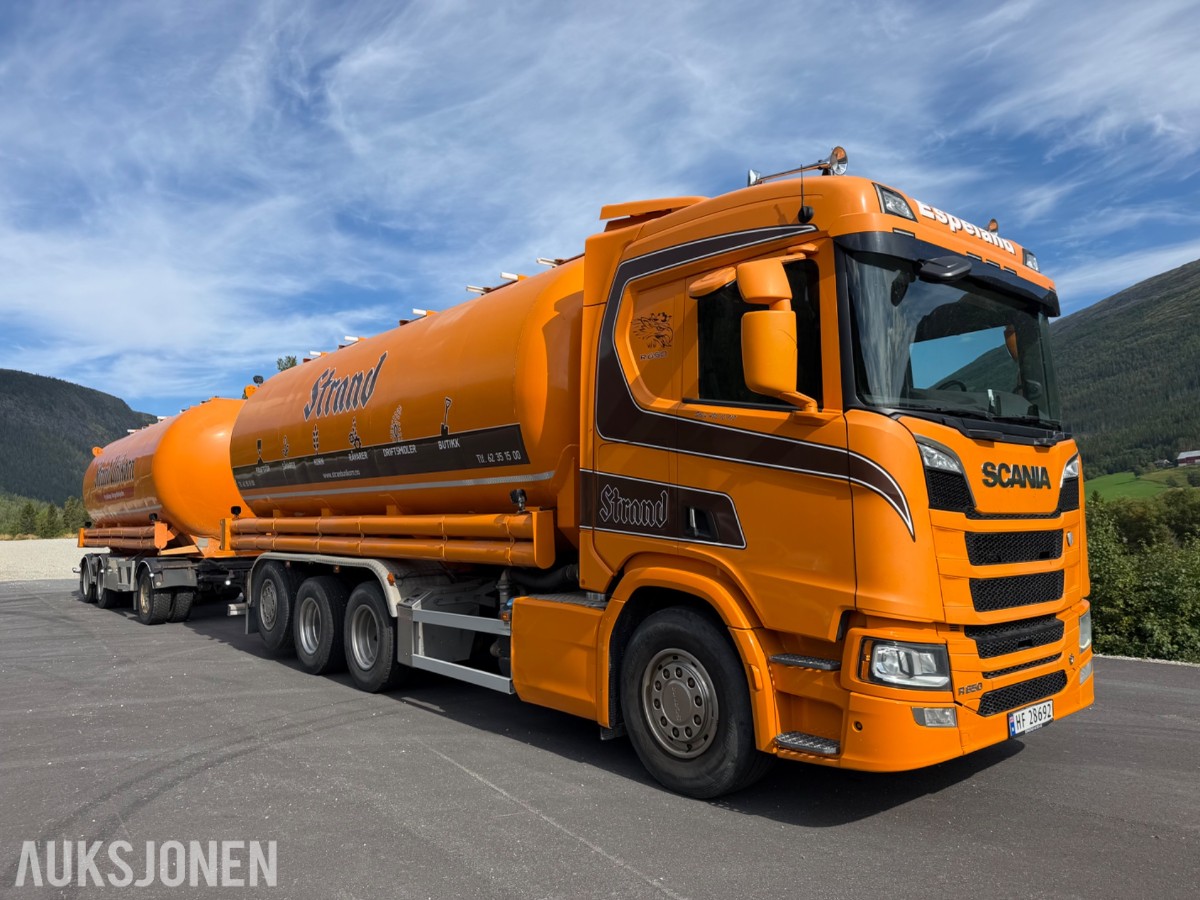 2020 Scania R 650 Tankbil med 2009 Jilko P3T28 Tankslepvogn