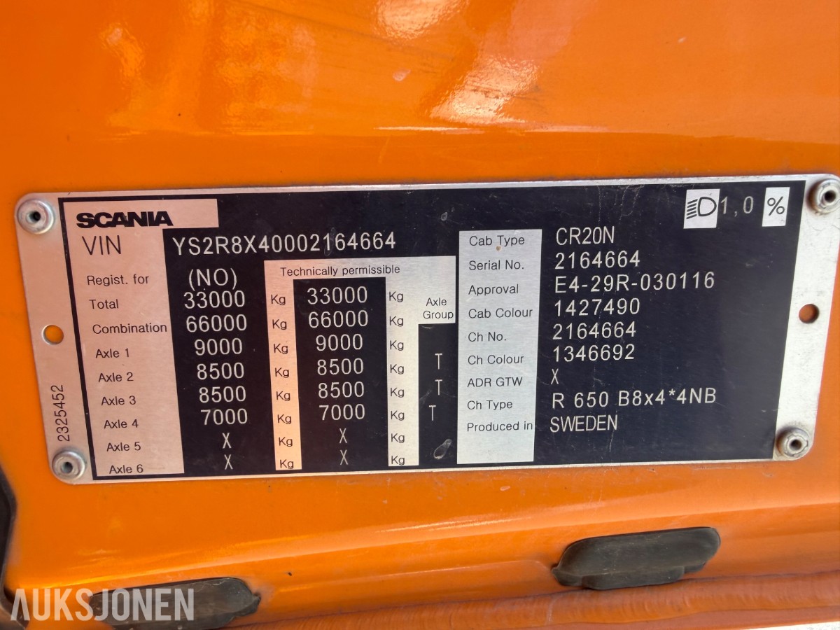 2020 Scania R 650 Tankbil med 2009 Jilko P3T28 Tankslepvogn