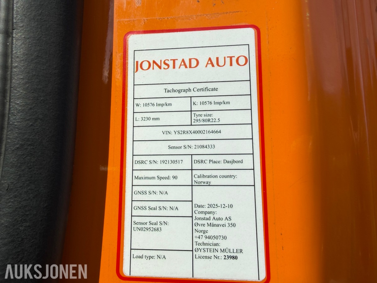 2020 Scania R 650 Tankbil med 2009 Jilko P3T28 Tankslepvogn