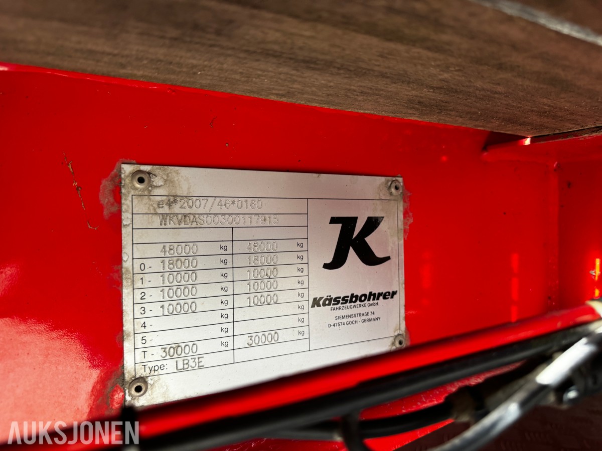 2022 Kaessbohrer Lowbed semi med uttrekk