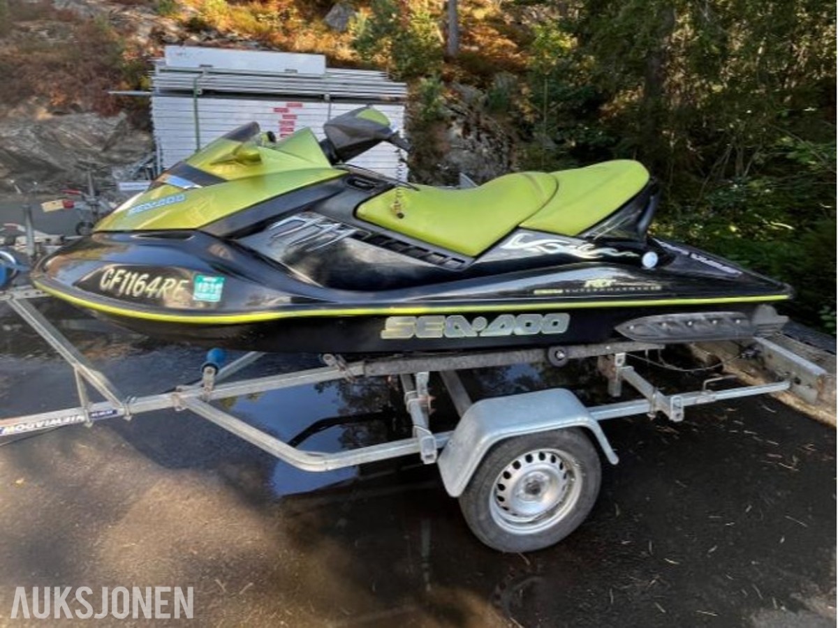 2005 Seadoo rxt 215 supercharged intercooled vannscooter med henger