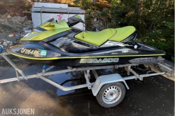 2005 Seadoo rxt 215 supercharged intercooled vannscooter med henger