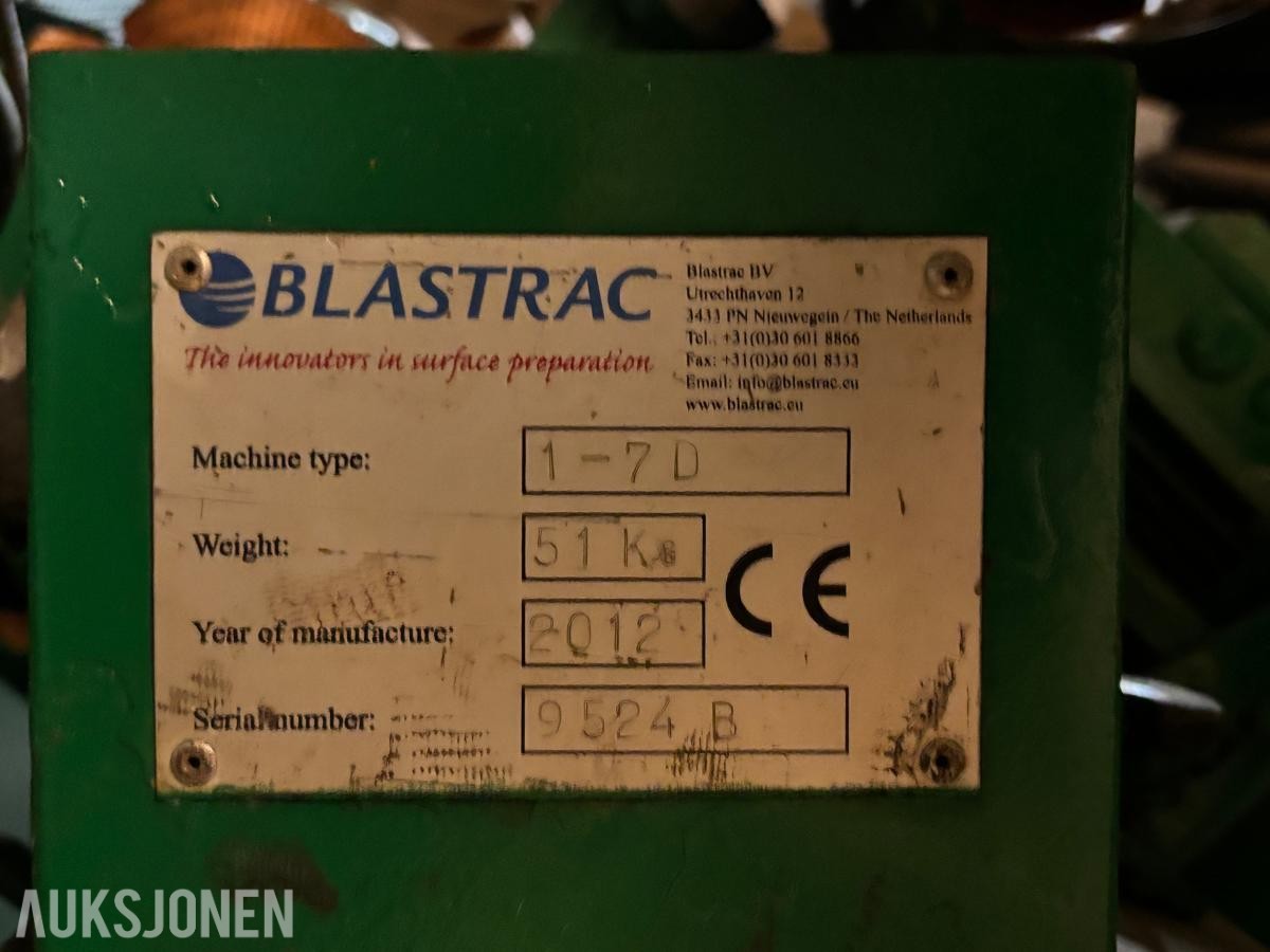 2010 3stk. Blastrac 1-7D / Blastrack 1-8DFF gulvblåsemaskiner / shot blastere.