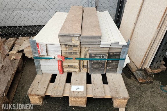 Blandet parti planke-/trelook porselensfliser - Casalgrande Padana, Cicogres og STN