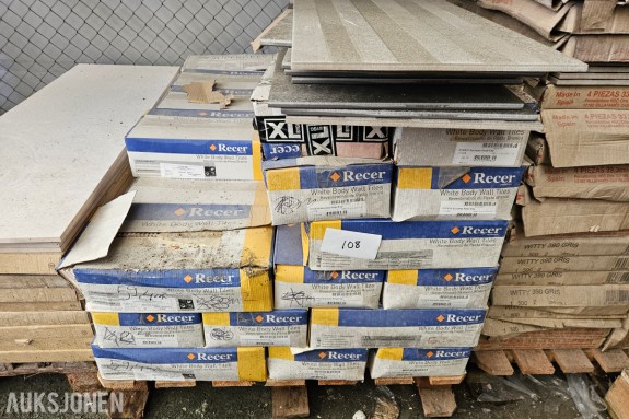 Veggfliser Recer Sorrento Rosa 10x10 cm - mange esker - White Body Wall Tiles 