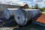 2x Glassfibertrukket ståltank Ca. 7,5 x 1,9 m