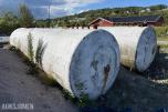 2x Glassfibertrukket ståltank Ca. 7,5 x 1,9 m