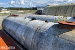 2x Glassfibertrukket ståltank Ca. 7,5 x 1,9 m