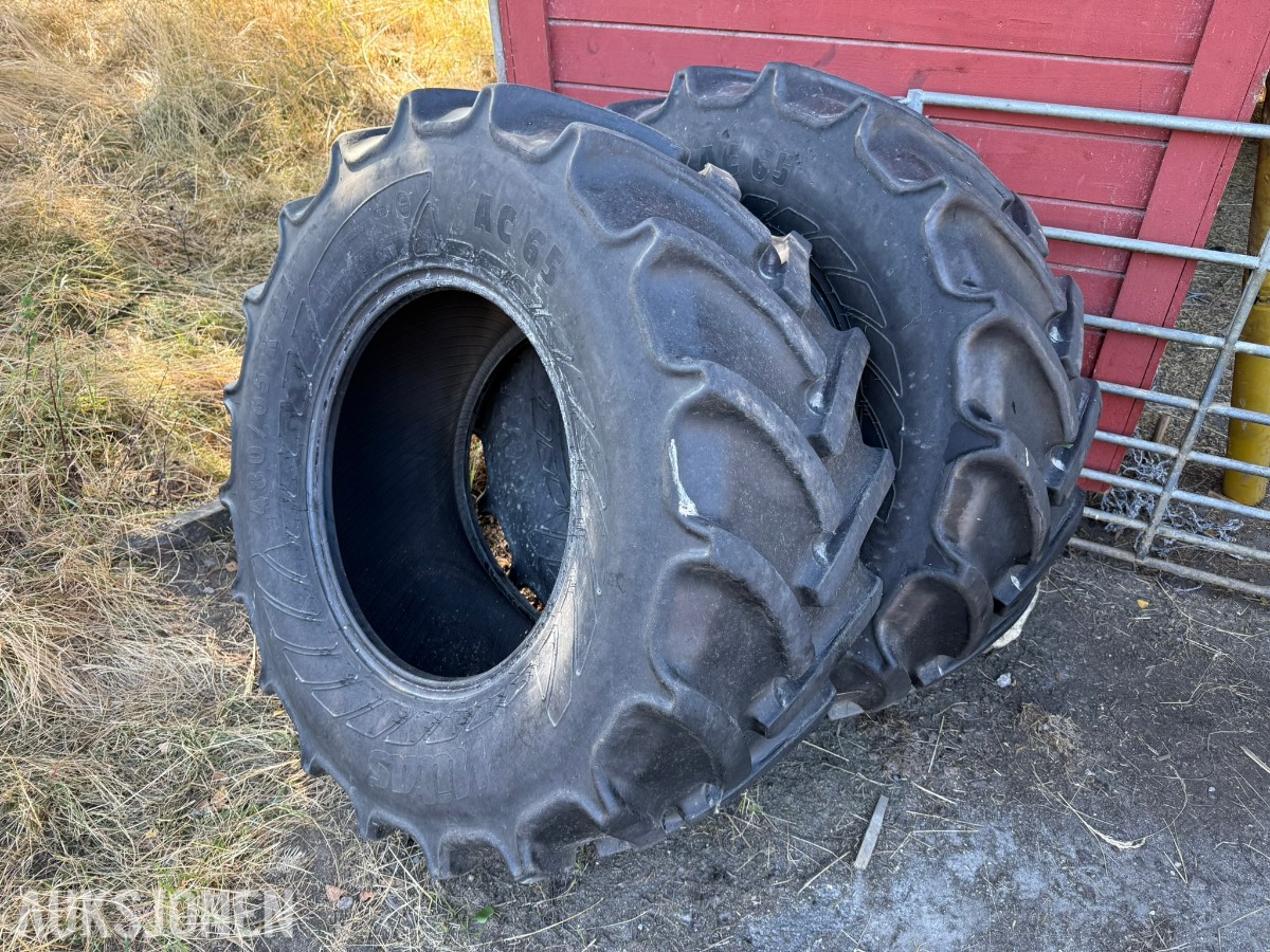 2 stk Alliance AC65 traktordekk 480/65 R24 – brukte