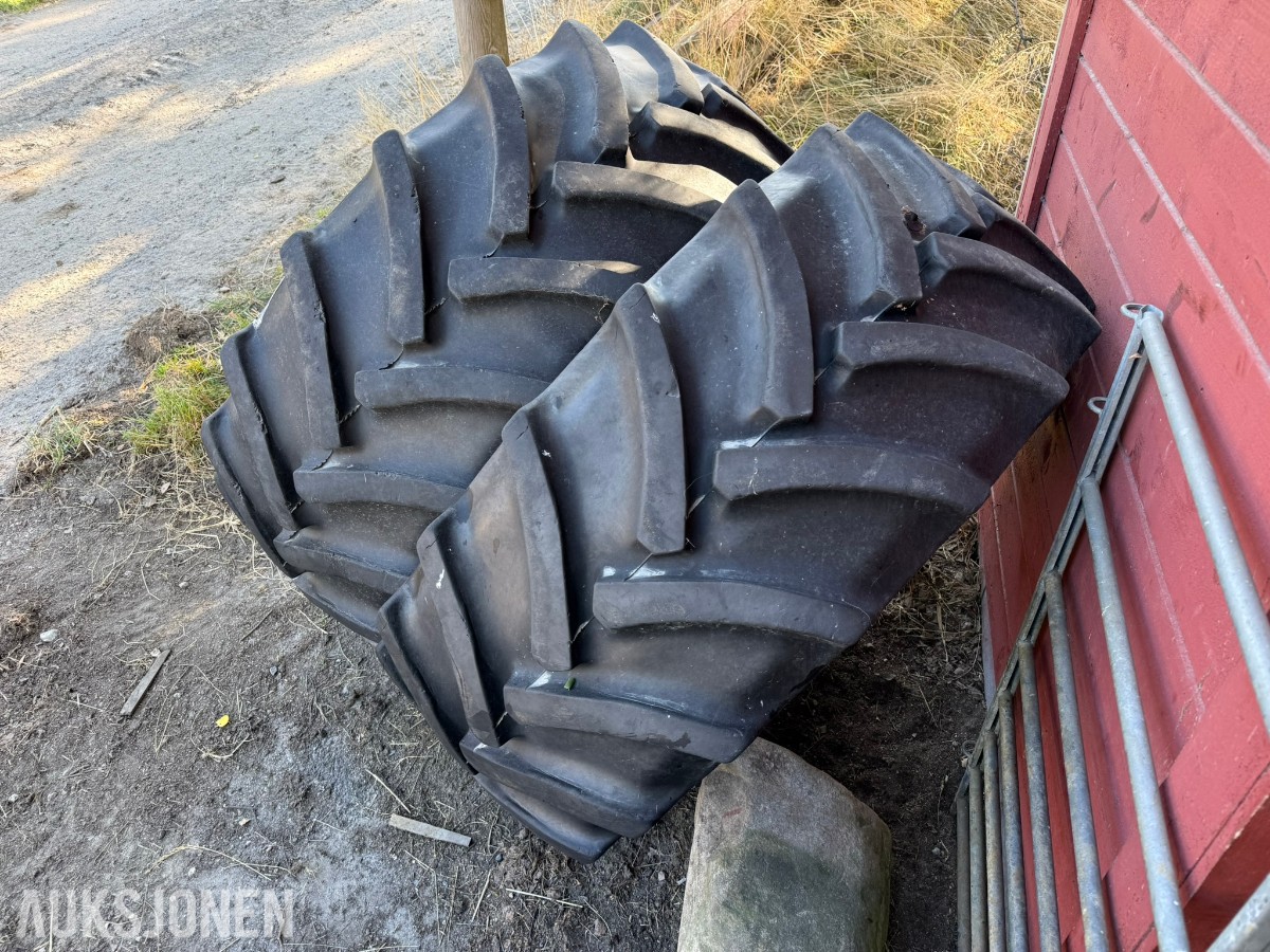 2 stk Alliance AC65 traktordekk 480/65 R24 – brukte