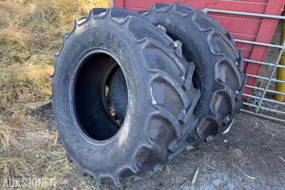 2 stk Alliance AC65 traktordekk 480/65 R24 – brukte