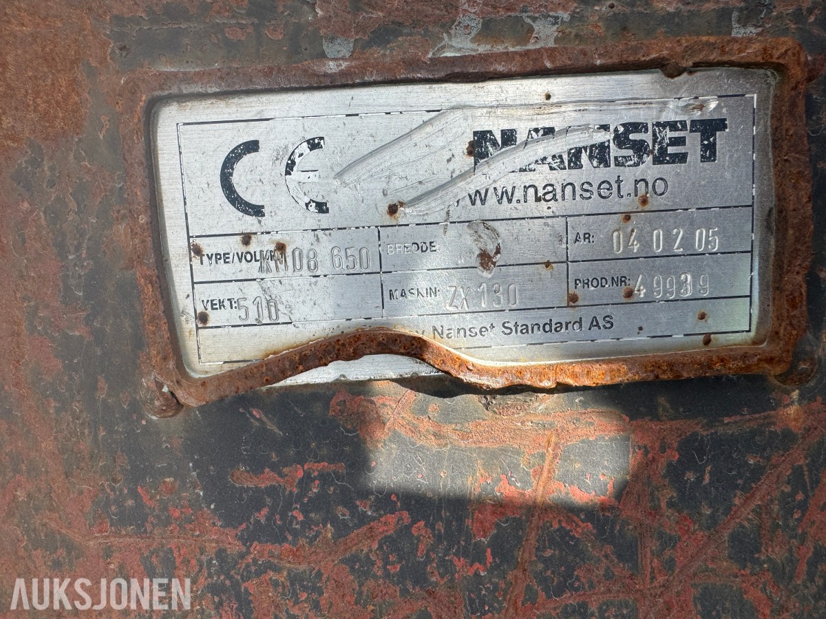 2005 Nanset skuffe S60 - 650 Liter
