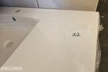 Servant hvit benkeplate 100 x 46 cm