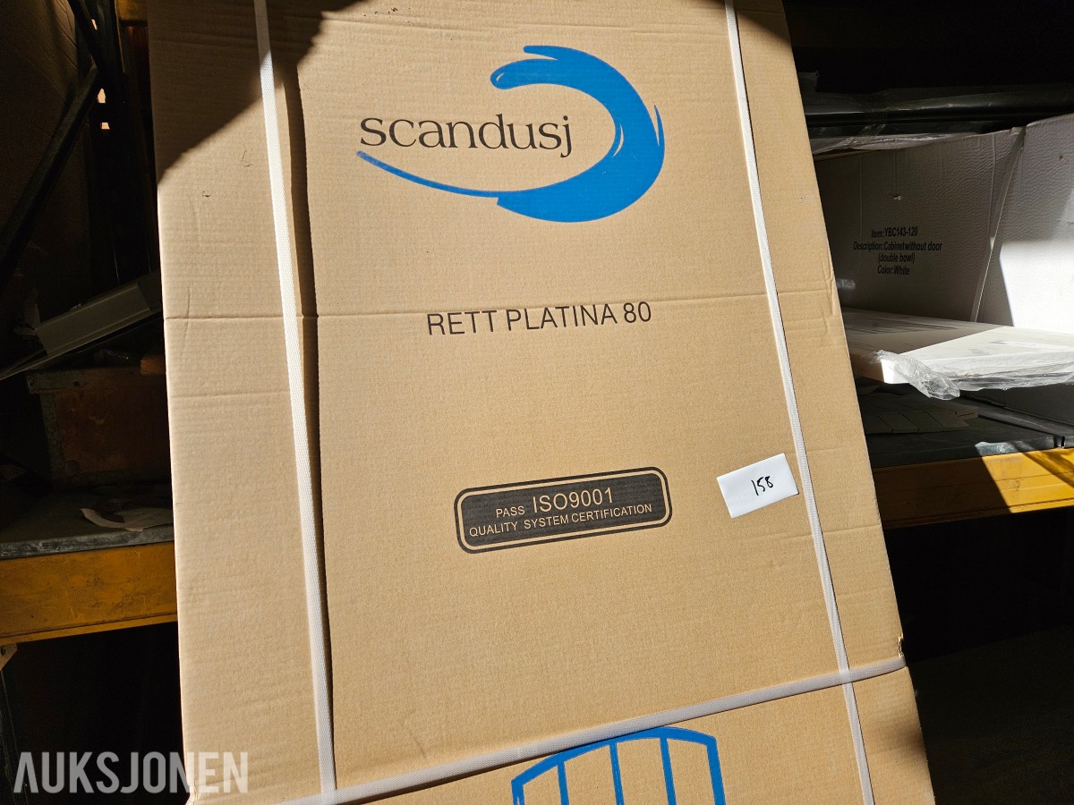 Scandusj Rett Platina 80 dusjdør - Dusjkar Q 80x80 