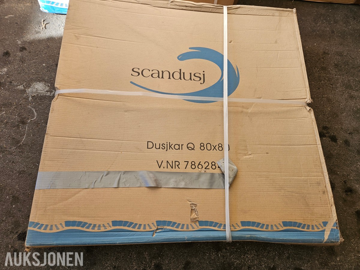 Scandusj Rett Platina 80 dusjdør - Dusjkar Q 80x80 