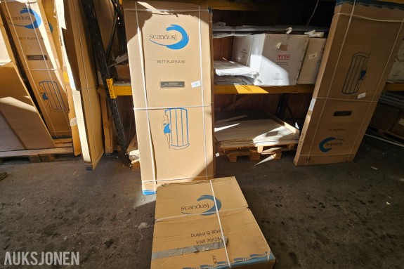 Scandusj Rett Platina 80 dusjdør - Dusjkar Q 80x80 