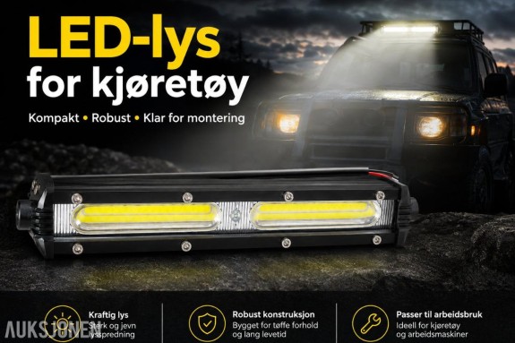 20 stykk Kompakt og kraftig 30W COB LED arbeidslys med 2 LED-elementer og bredt Flood-lysbilde.