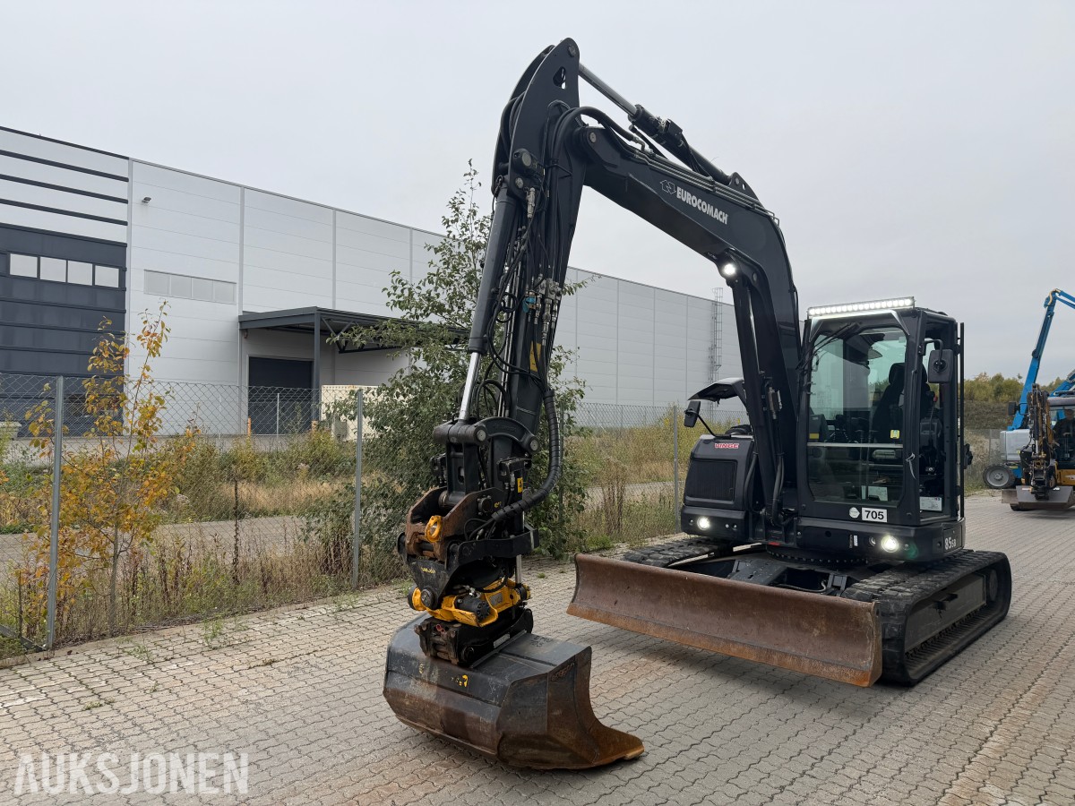 2022 Eurocomach 85SB m/Encon rotor, hurtigfeste, pusseskuffe og gummibelter