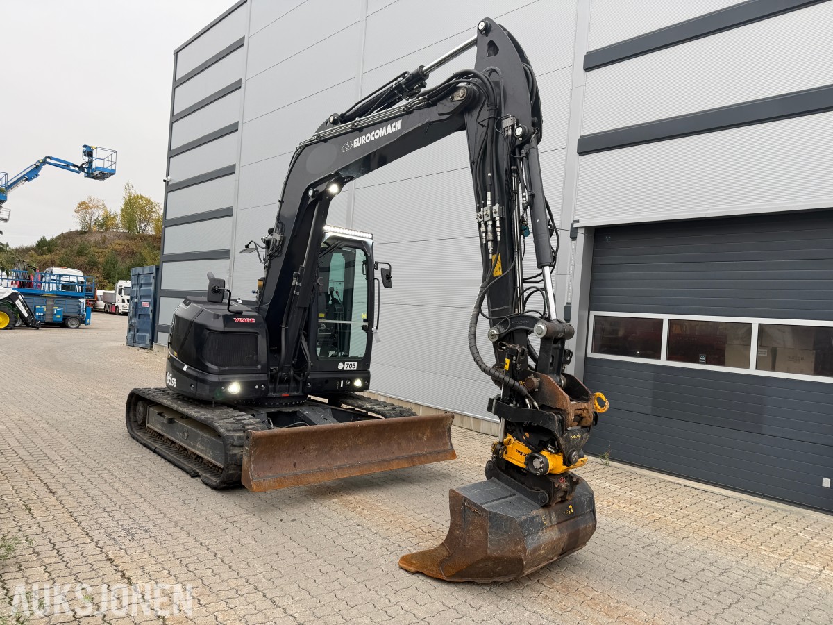 2022 Eurocomach 85SB m/Encon rotor, hurtigfeste, pusseskuffe og gummibelter