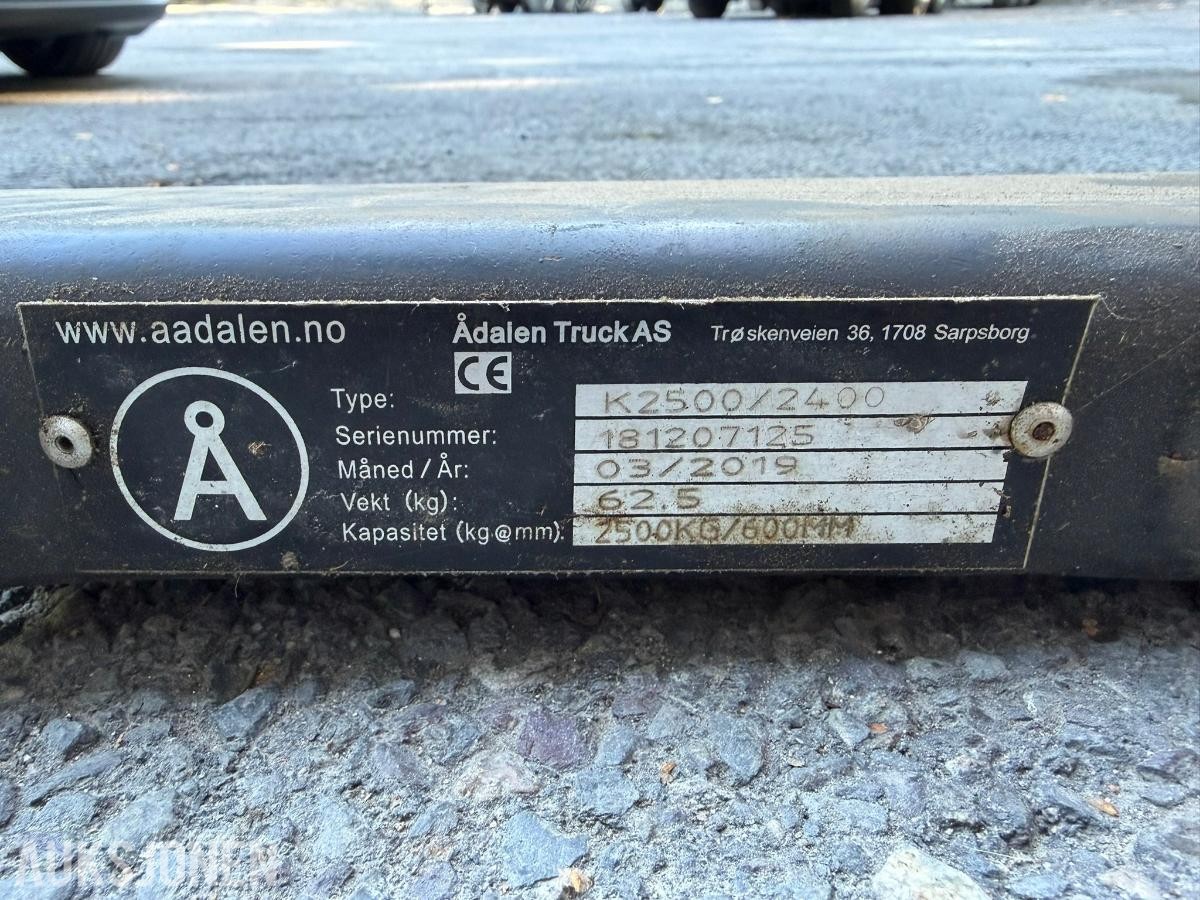 2019 Ådalen K2500/2400 pallegaffelforlengere 2400 mm