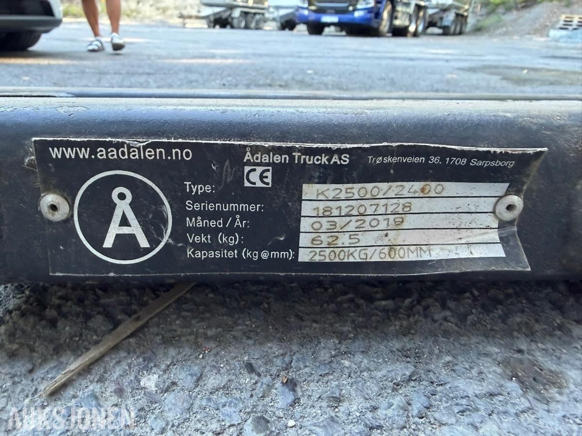 2019 Ådalen K2500/2400 pallegaffelforlengere 2400 mm