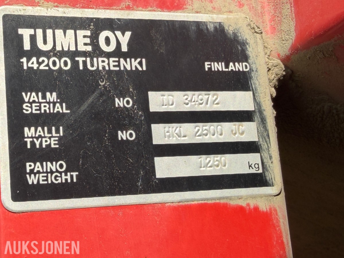 Tume HKL 2500 JC kombisåmaskin – 2,5 m