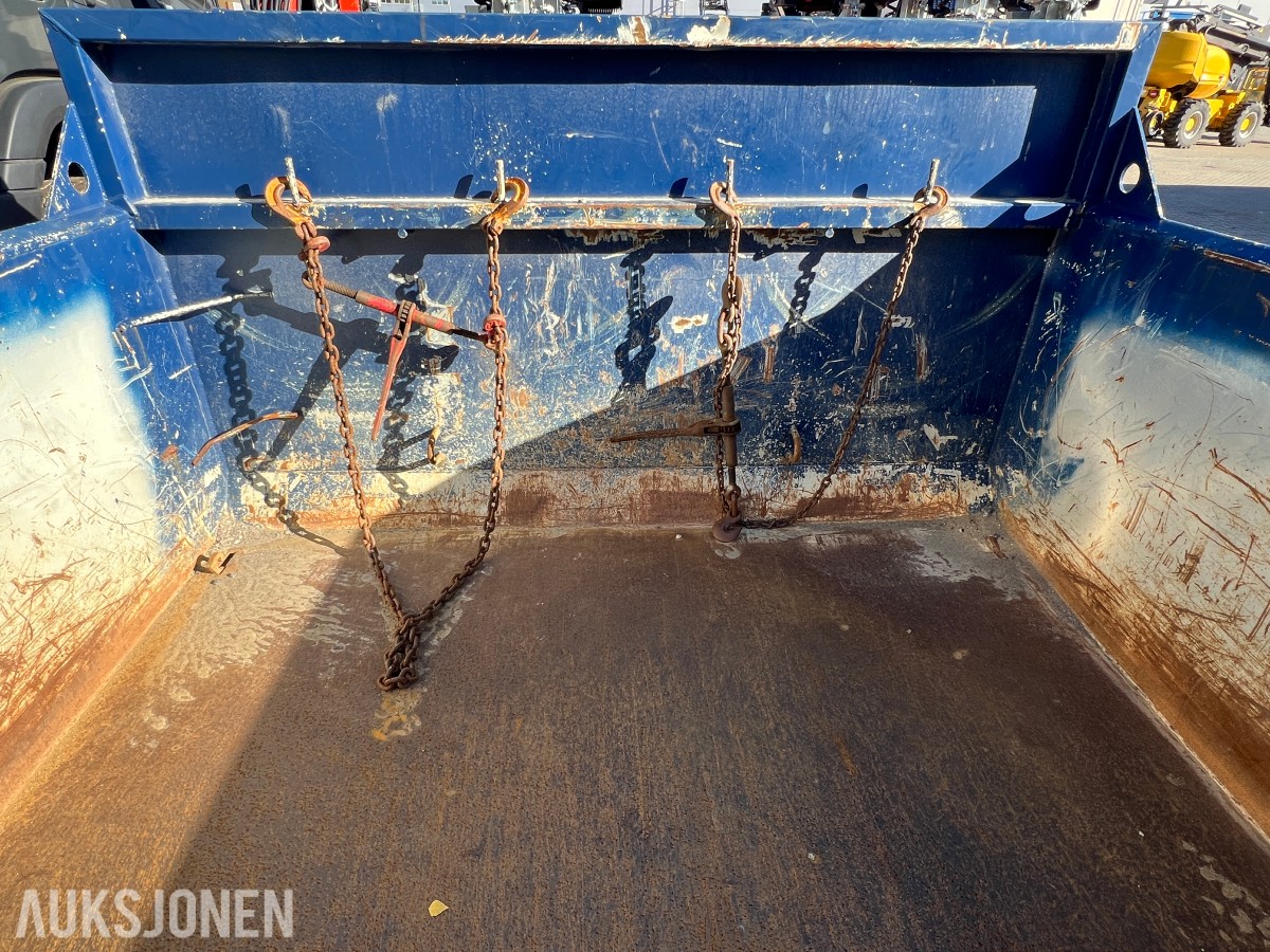 2022 6m Krokkasse dumperkasse m/hydraulisk strølem