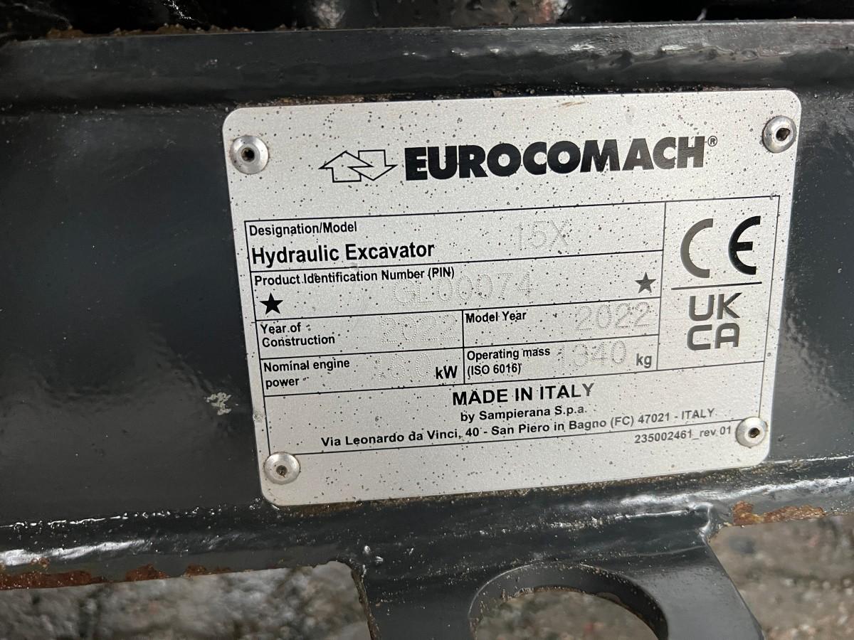 2022 Eurocomach 15X elektrisk minigraver