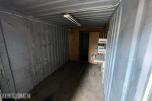 20 fots lagercontainer med innredning, belysning og gangdør