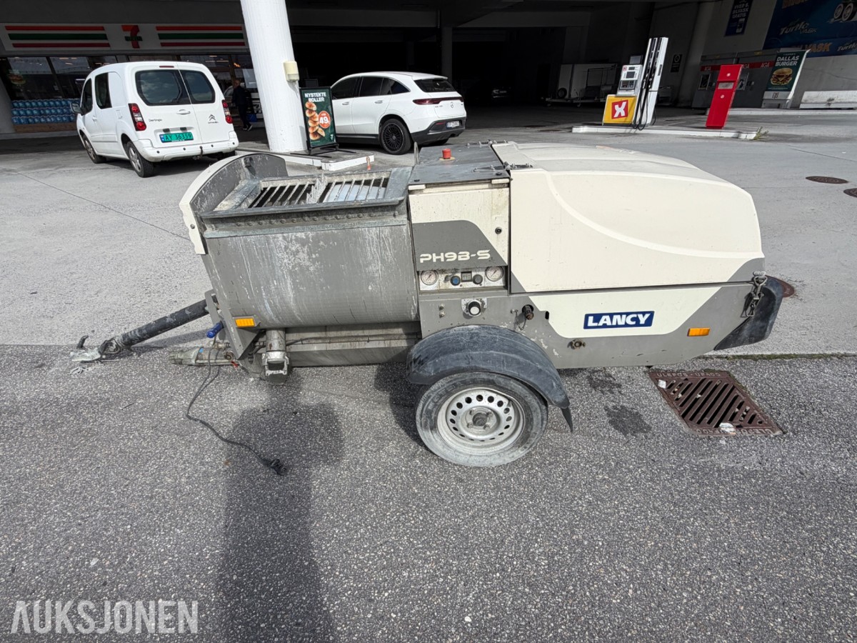 Lancy PH9B-S puss- og mørtelpumpe med blander – 2017-modell