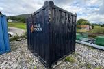 8 fots lager-/verktøycontainer med innredning
