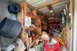 20 fots lagercontainer med VA-materiell, rørdeler og diverse anleggsutstyr