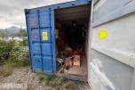 20 fots lagercontainer med VA-materiell, rørdeler og diverse anleggsutstyr