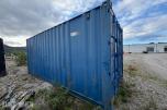 20 fots lagercontainer med VA-materiell, rørdeler og diverse anleggsutstyr
