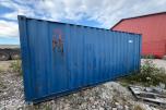20 fots lagercontainer med VA-materiell, rørdeler og diverse anleggsutstyr