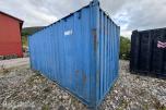 20 fots lagercontainer med VA-materiell, rørdeler og diverse anleggsutstyr