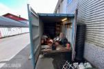 20 fots lagercontainer med hyller og elektrisk opplegg