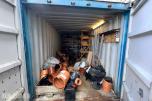 20 fots lagercontainer med hyller og elektrisk opplegg
