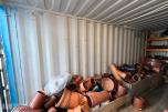 20 fots lagercontainer med hyller og elektrisk opplegg