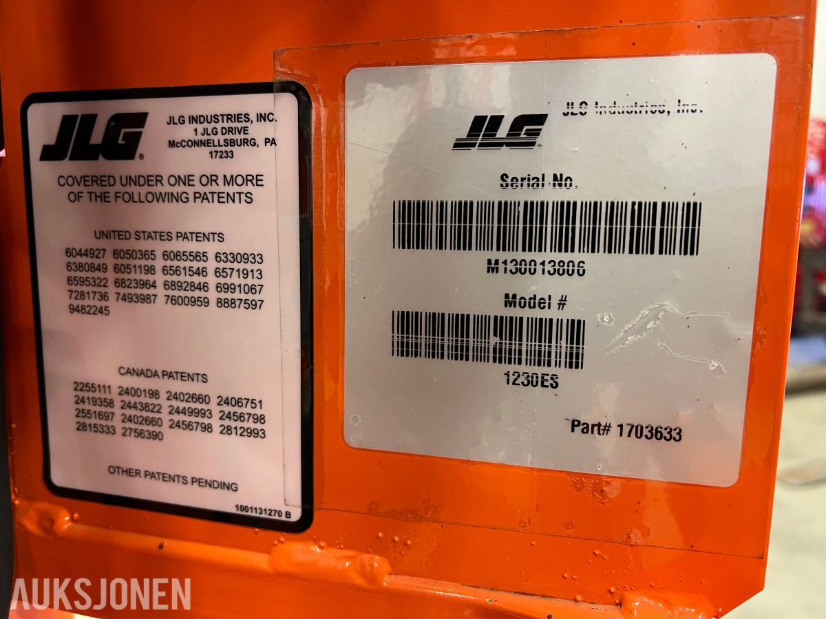 2023 JLG 1230ES elektrisk vertikalmastlift 5,66 m arbeidshøyde