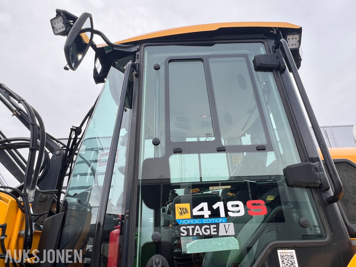 2023 419S Steg S5 Hjullaster - BM-hk, hydr gaffler